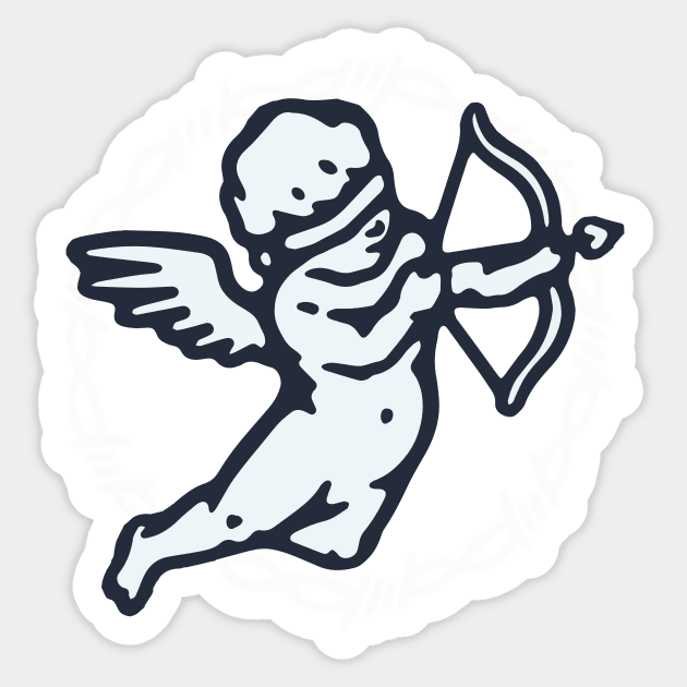 Angel with arrow Sticker by lounesartdessin